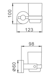 Стакан для ванной комнаты Haiba HB8306 сталь